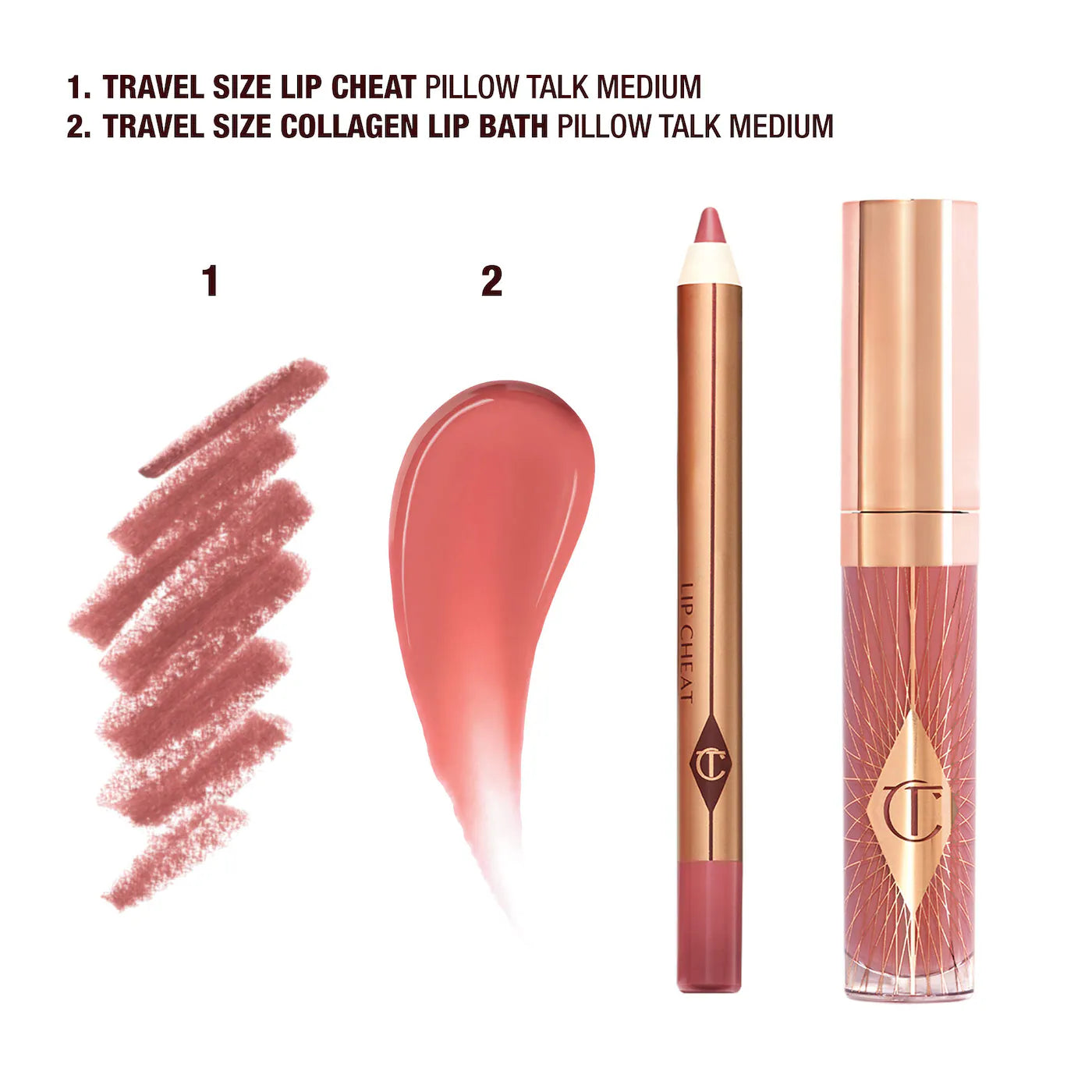 CHARLOTTE TILBURY - Mini Pillow Talk Glossy Lip Duos / Medium