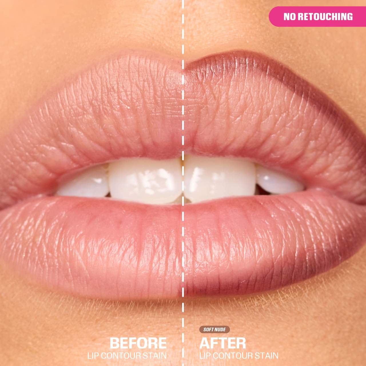 HUDA BEAUTY - Lip Contour Lip Stain for 12-Hour Wear / Soft Nude